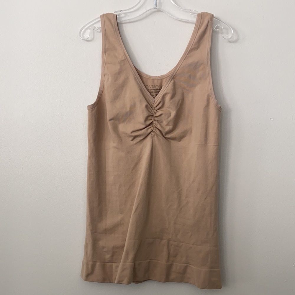 Control It Tan Shapewear Top L